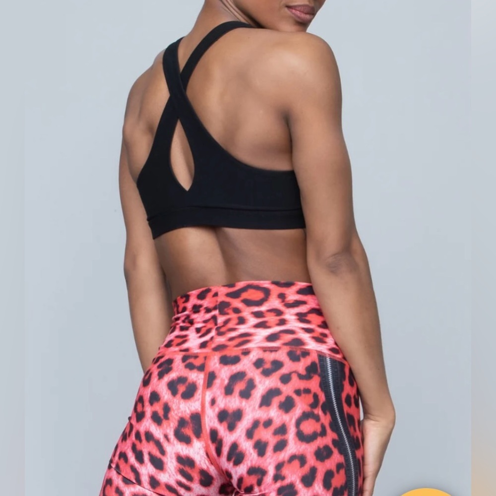 ULTRA RARE OAK Red Neon Cheetah Niyama Sol Leggings S